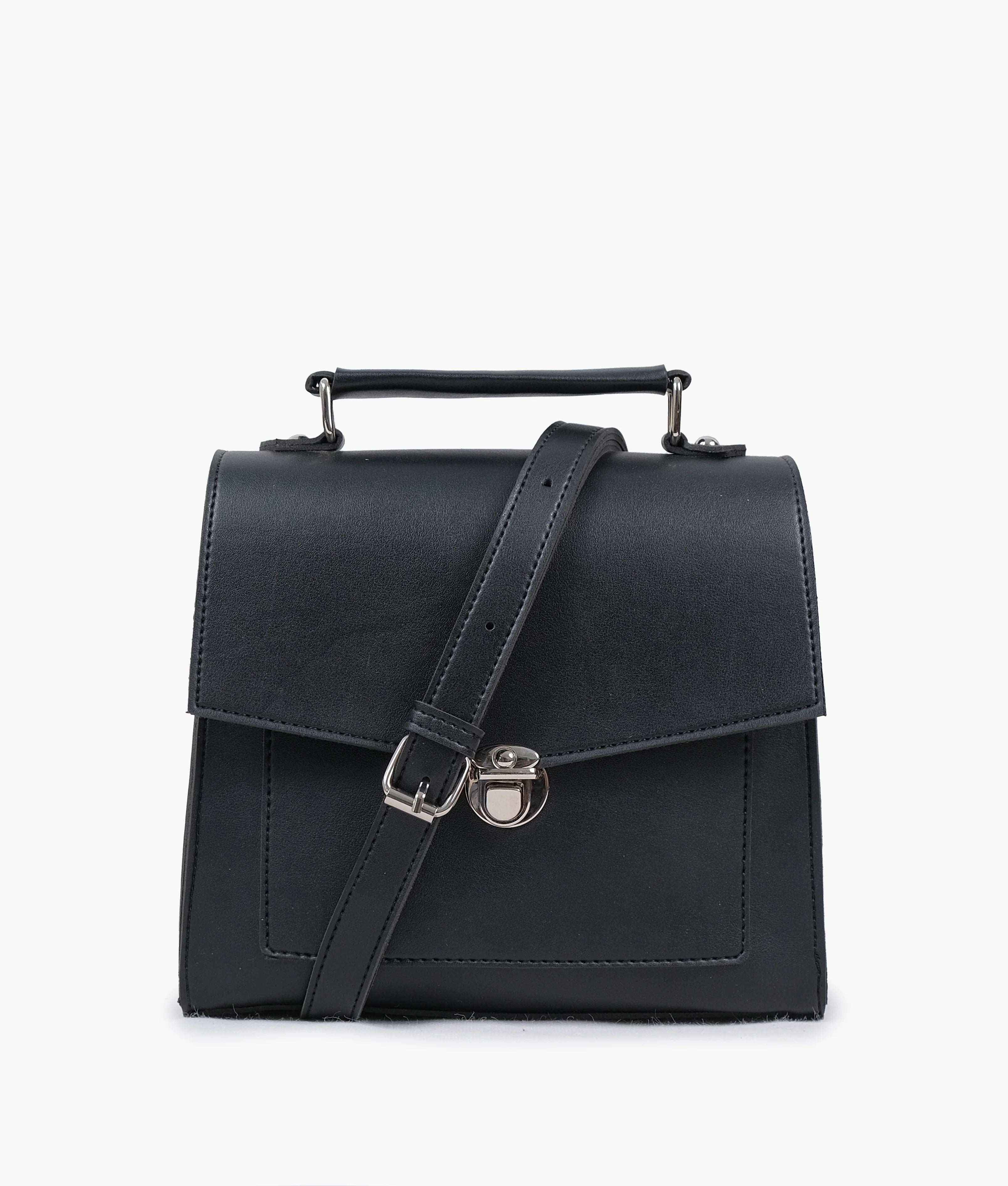 Arlet Push-Lock Messenger Bag Black