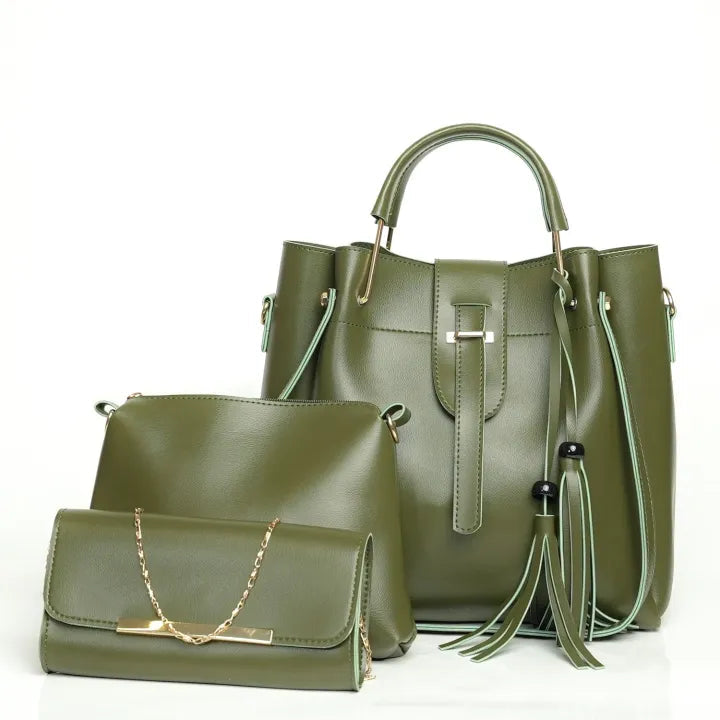 Breeze 3 IN 1 PIECE  GREEN HANDBAG