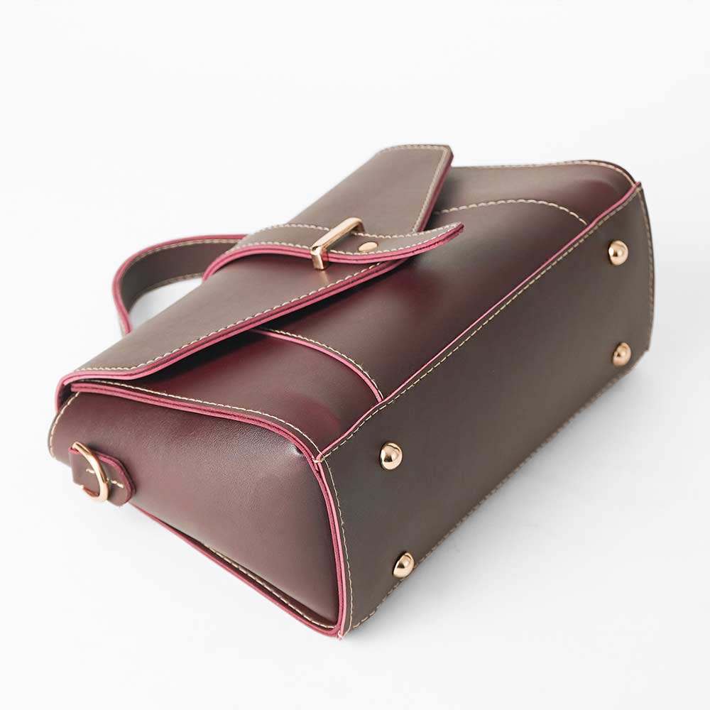 Ellina Burgundy Handbag