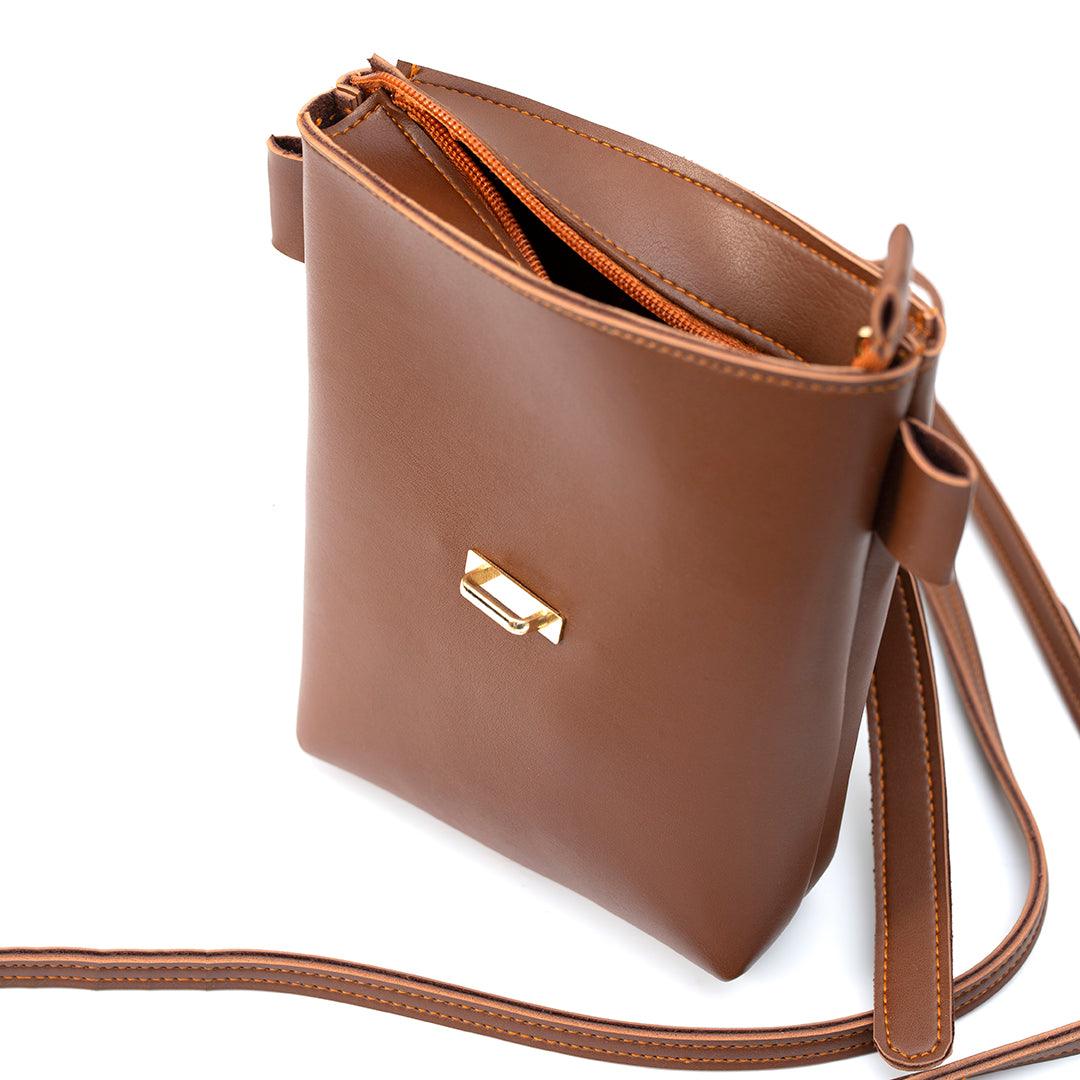 Emelia Cross Body Bucket Bag - (CLBR) - Vuchetti