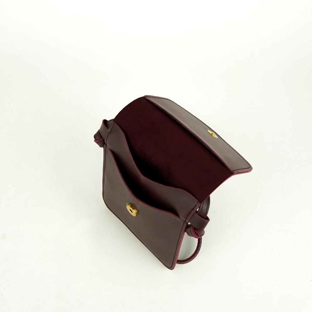 Clara Cross Body Mobile Bag Maroon - Vuchetti