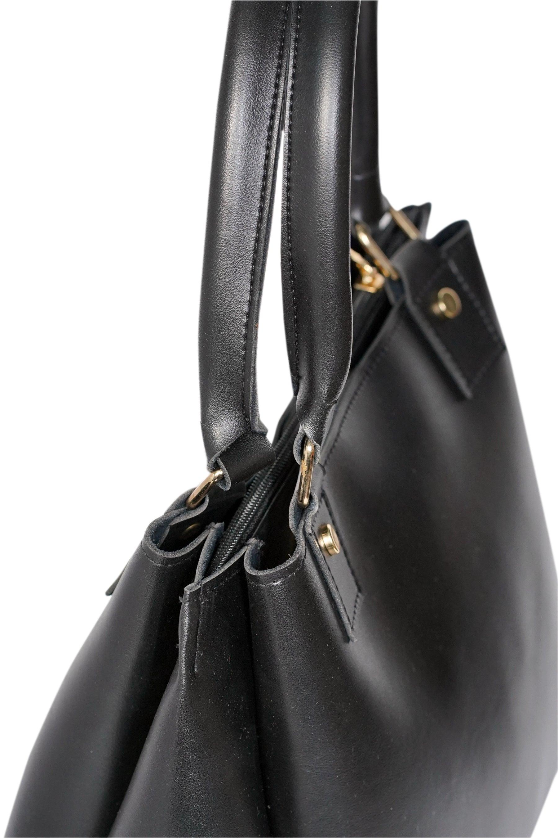 Georgia Black Shoulder Bag - Vuchetti