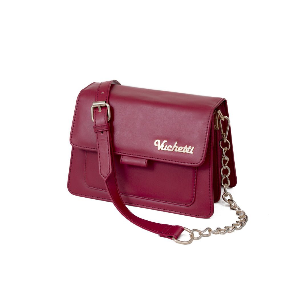 Julia Maroon Handbag - Vuchetti