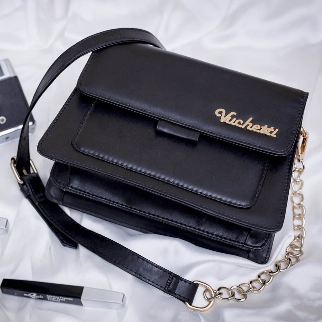 Julia Black Handbag - Vuchetti